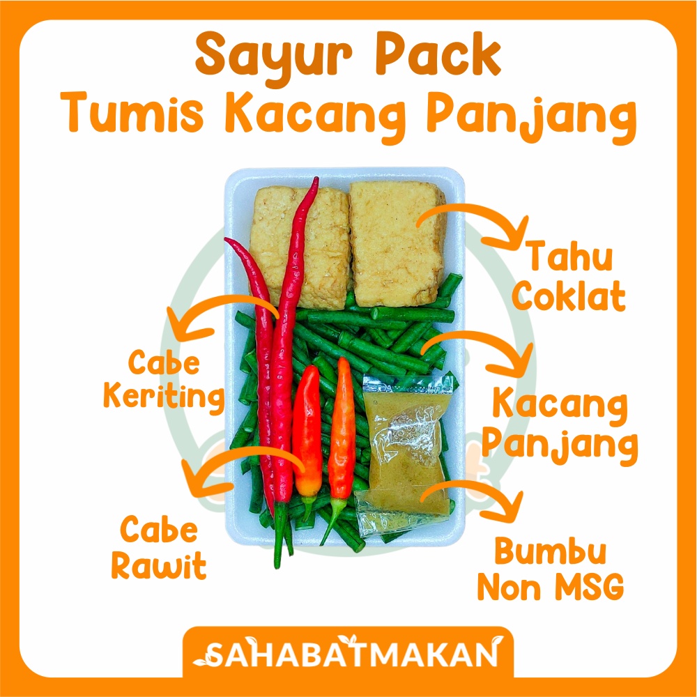 Tumis Kacang Panjang - Sayur Pack / Sayur Prep / Sayur Instant — SahabatMakan