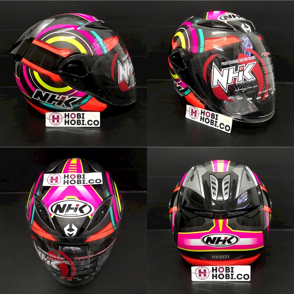 HELM NHK R6 MOTIF XION BLACK ORANGE