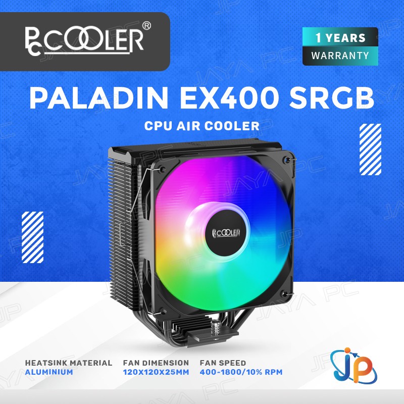 PCCOOLER Paladin EX400 SRGB Rainbow - Tower CPU Air Cooler Fan