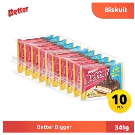 Better Bigger Sandwich Biscuit 27gr isi 10 Sachet Biskuit Mayora