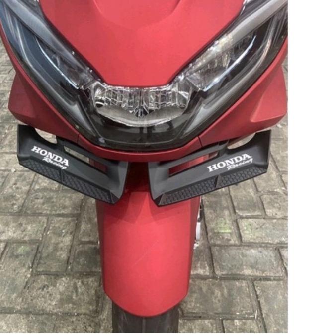 ○ Winglet Wingled Depan Motor New Honda Pcx-160 / Pcx-150 Model Burung Hantu Plastik Tebal ABS MHR O