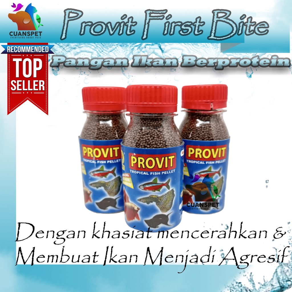 Provit. Akari Provit Tropical Fish 50Gr. Pelet Ikan. Pakan Ikan Aquascape