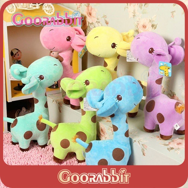 Boneka Jerapah Bahan Plush Lembut Untuk Hadiah Ulang Tahun