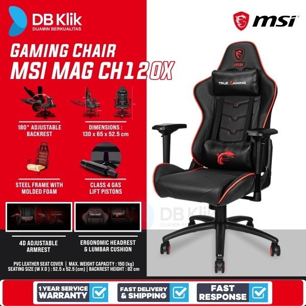 Kursi Gaming MSI MAG CH120X - MSI MAG CH120 X Gaming Chair