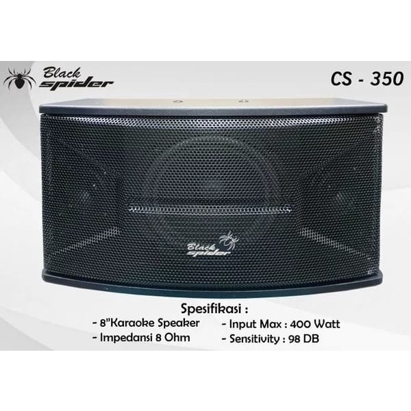 Sepasang Speaker Pasif 8 Inch Black Spider CS350 CS 350 ORIGINAL