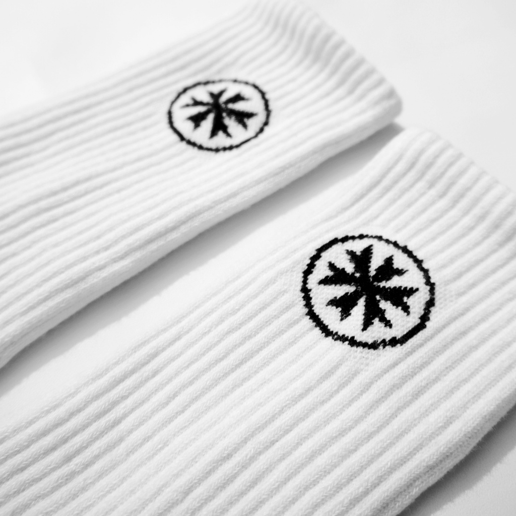 SOCKS | LOGOS | WHITE | BLACK | YIKESALLDAY