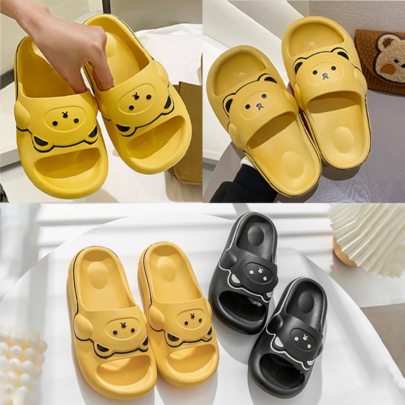 Lazy Bear Sandal Slip On PVC Cute Bear H29 Sendal Beruang Rumah Nyaman Slipper Korea Soft Rubber Non Slip