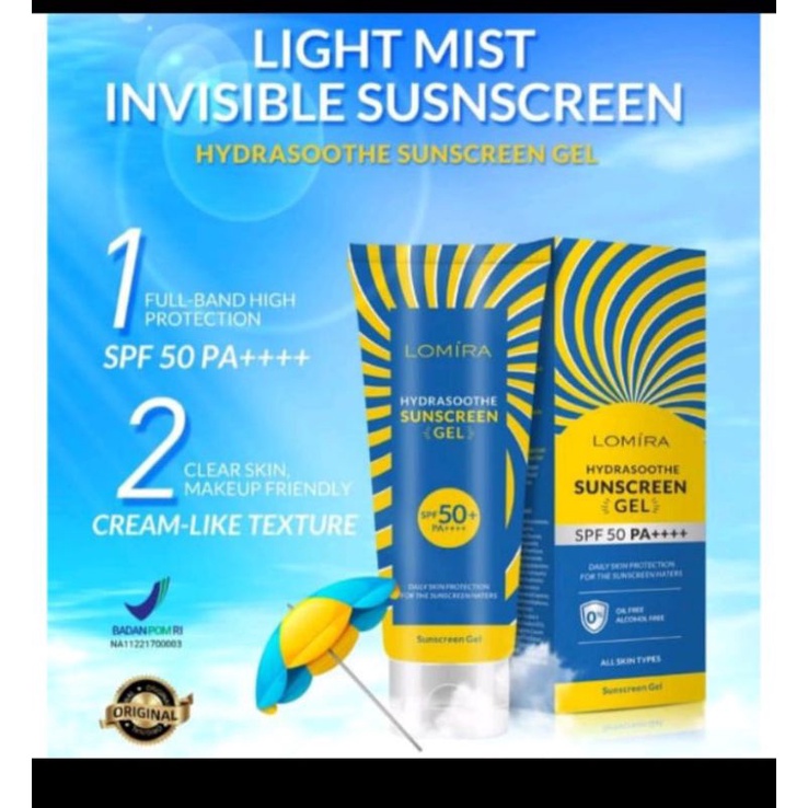 LOMIRA Hydrasoothe Sunscreen Gel SPF50 PA+++