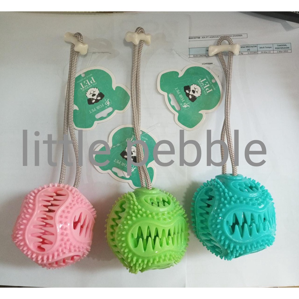 Mainan Anjing Rubber Ball Rope TY37 368646 gigitan anjing