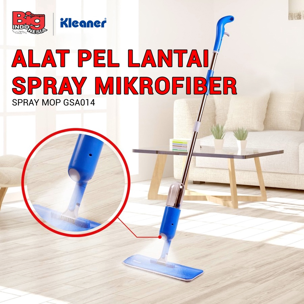 Alat Pel Semprot Kain Microfiber 2 In 1 Spray Mop Pembersih Lantai Kleaner GSA014