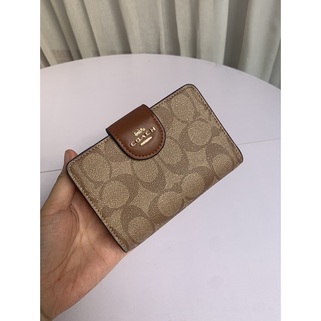 （Shopee Live）0082-8 0082 COACH counter new ladies mid-length wallet,   qianbao