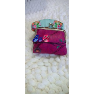 BS044 Dompet Koin Mini motif print kartun burung/unicorn