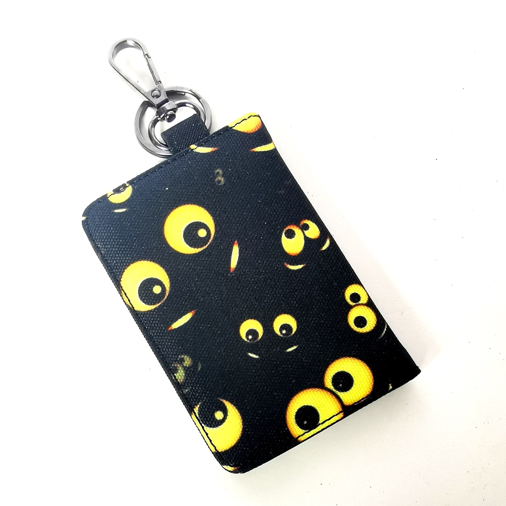 Dompet STNK Motor Mobil Kartu eToll / Gantungan Kunci Lipat Motif Mata Eye