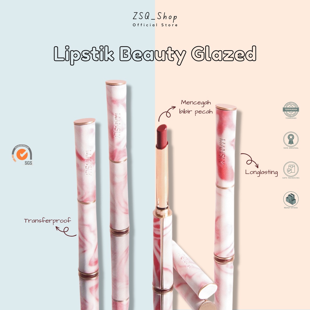 Lipstik Melembabkan Bibir Tahan Lama Waterprof Lipstik Beauty Glazed dengan Kandungan Yang Melembabkan