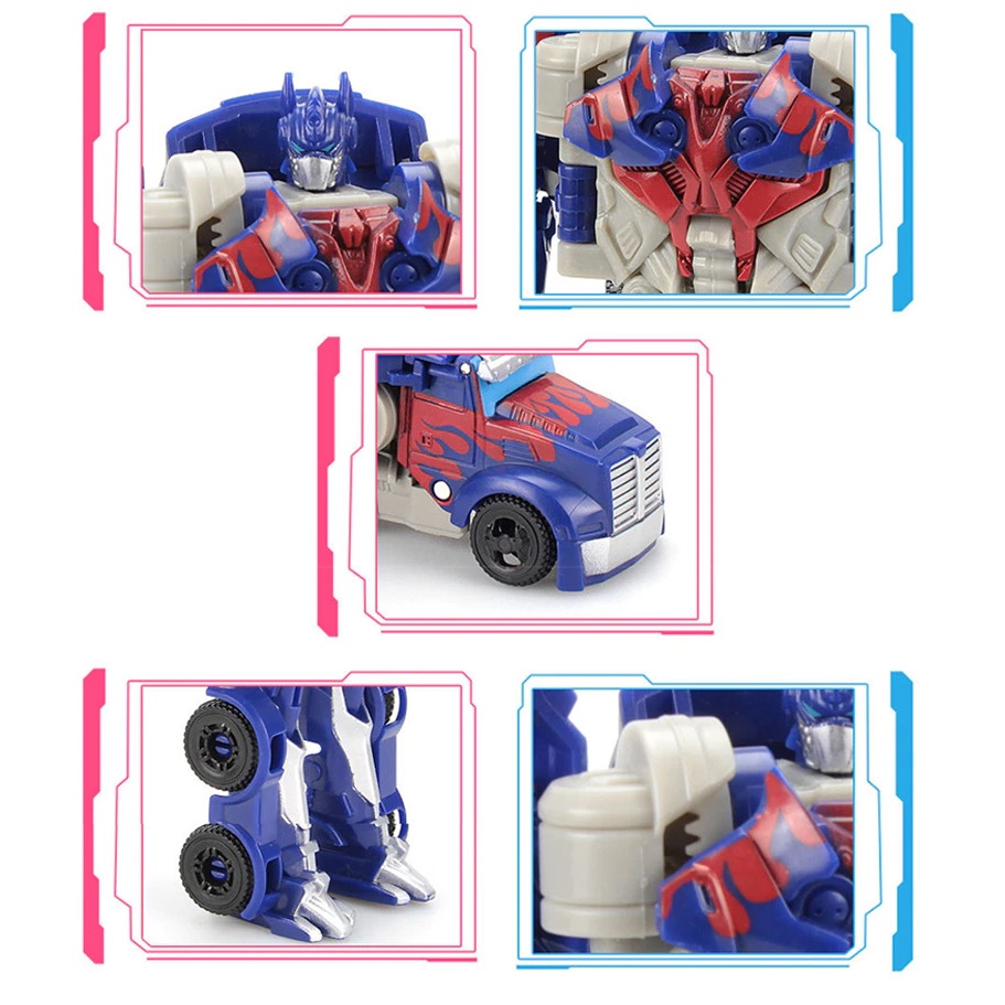 Mainan Mobil Action Figure Transformer Robot Car Mainan Edukasi - Blue