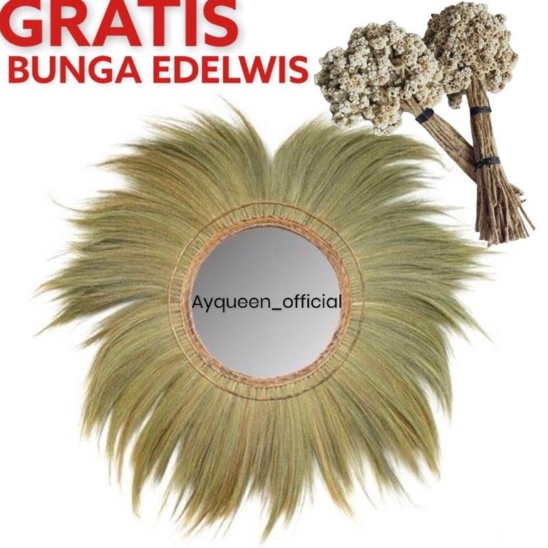 MURAH [TERMURAH - EXPORT] 50 cm WALL DECOR RAYUNG BULAT| RAYUNG FRAME NO MIRROR