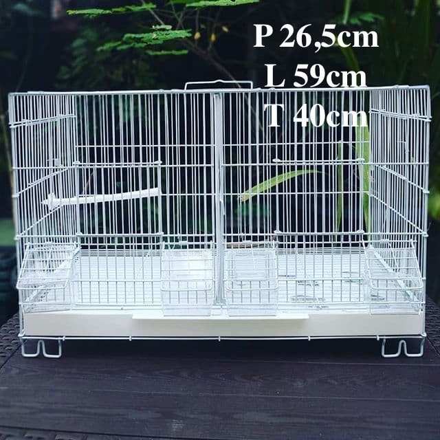 Kandang Burung 2 Sekat Dayang 503 - Kandang Sekat Perjodohan-Bird Cage ONLY OJOL