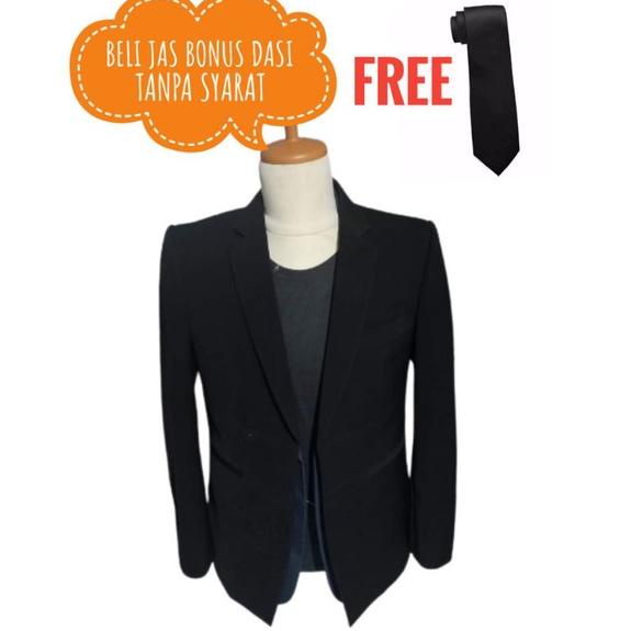 STOK TERBATAS JAS FORMAL PRIA JAS WISUDA JAS PRIA SLIMFIT JAS RESMI HITAM OUTFIT BLAZER PRIA COWOK B