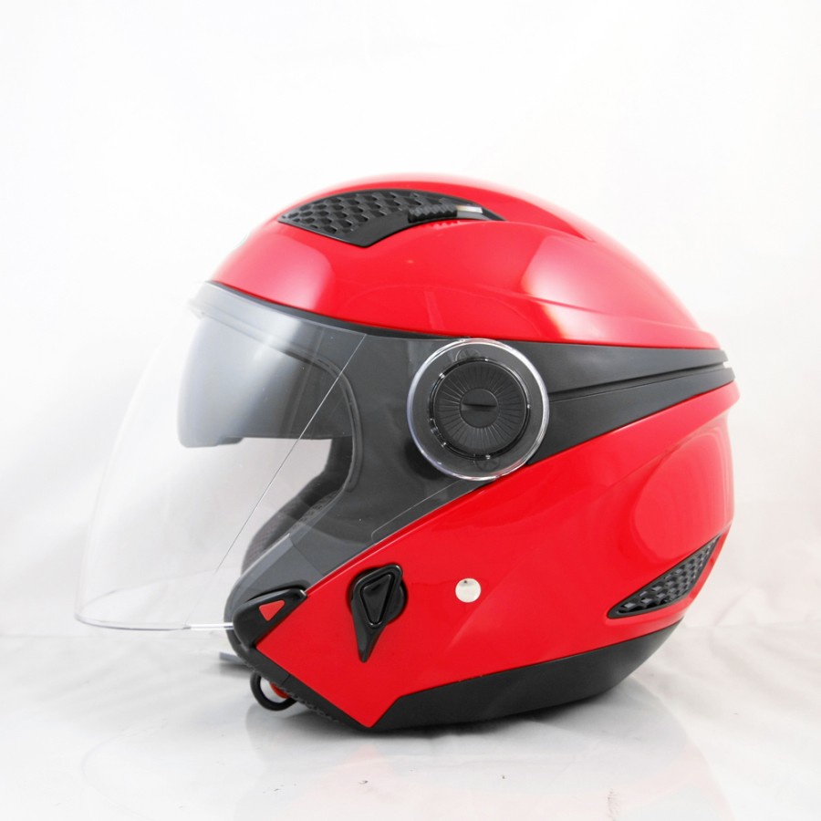 Helm Zeus ZS-610 Red Half Face