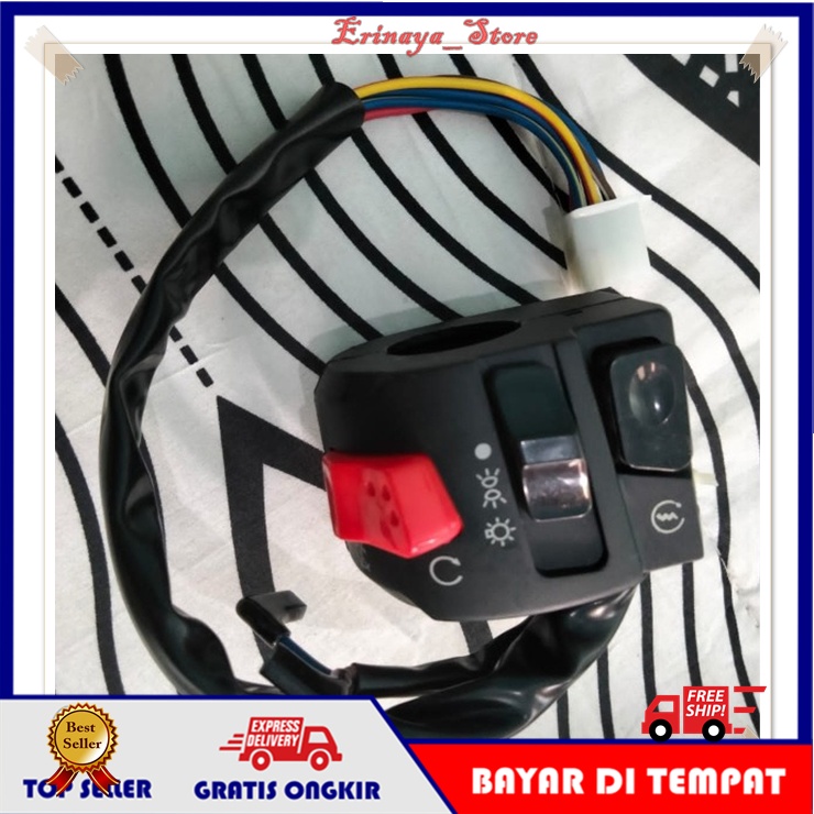 Sakelar Saklar Kanan Switch Stater Lampu Holder RH Motor Kawasaki KLX 150 D Tracker