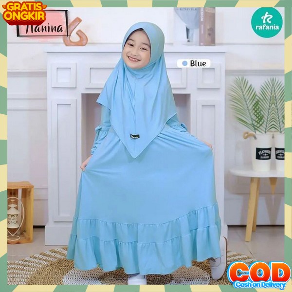 Gamis Anak Perempuan Terbaru Games Tanggung Murah Lebaran 2023 Import Satu Set Jilbab Baju Kekinian 