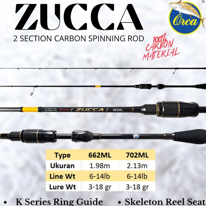 Joran Orca Zucca 662ML 6-14lb 198cm Rod Casting Medium Light