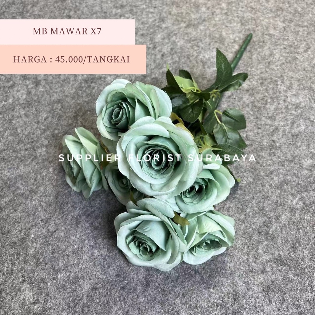 MB MAWAR X9 BUNGA PALSU MAWAR HOLLAND PREMIUM ARTIFICIAL FLOWER BUNGA HIAS BUKET BUNGA ROSE PREMIUM ROSE HOLLAND ROSE KUALITAS IMPORT