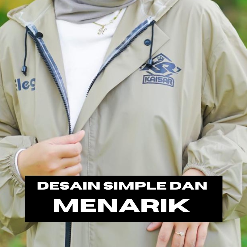 Jas Hujan Rain Coat Mantel Hujan Motor Anti Rembes KAISAR Setelan Jaket Celena Pria Wanita Full Pres Original Awet Kuat Halus