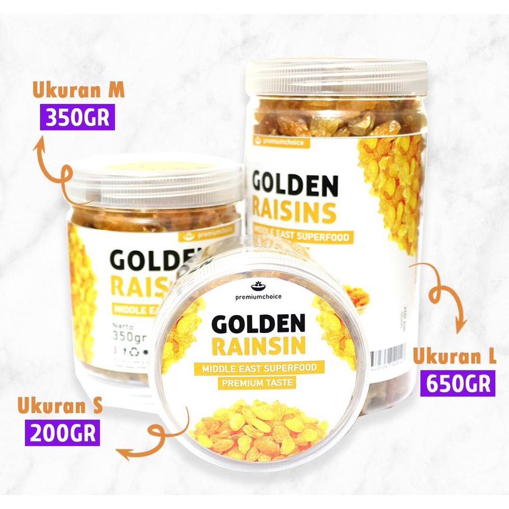 

KISMIS GOLDEN RAISINS Asam Manis Kaya Nutrisi & Gizi Baik Untuk Anak Sampai Dewasa LARGE