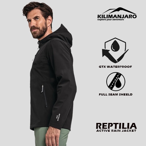 Jaket Kilimanjaro Reptilia 3 Layer Waterproof - Kilimanjaro Rain Jacket - Jaket Windproof