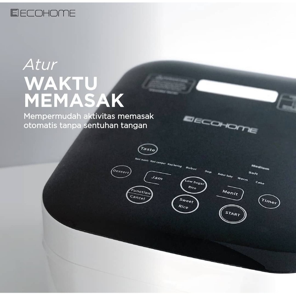 Ecohome Rice Cooker Low Carbo ELS888 / ELS-888 Original Garansi Resmi