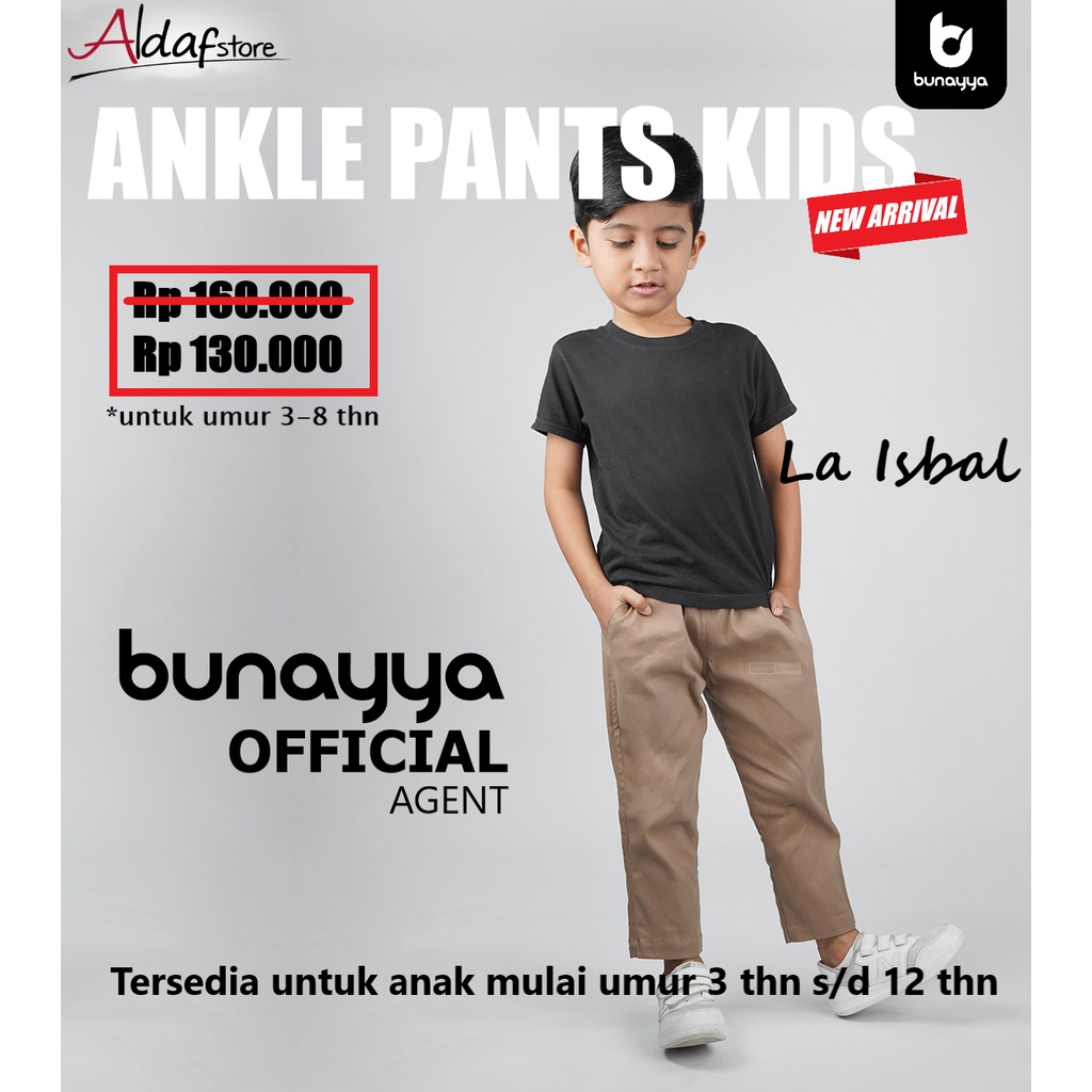 Bunayya | Ankle Pants Kid | Sirwal Anak | Umur 3-12 thn