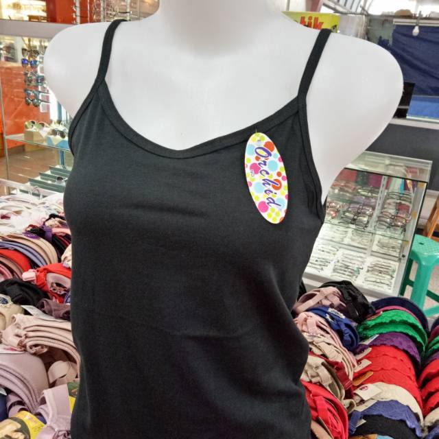 Tanktop polos panjang tali kecil, tengtop orchid Singlet Katun Tebal Import L-XXL Orchid Tali Kecil Warna Warni/Tanktop Tali Kecil Katun Tebal Premium Orchid Size L-XXLtank top orchid onek tali kecil size L XL XXL bahan katun