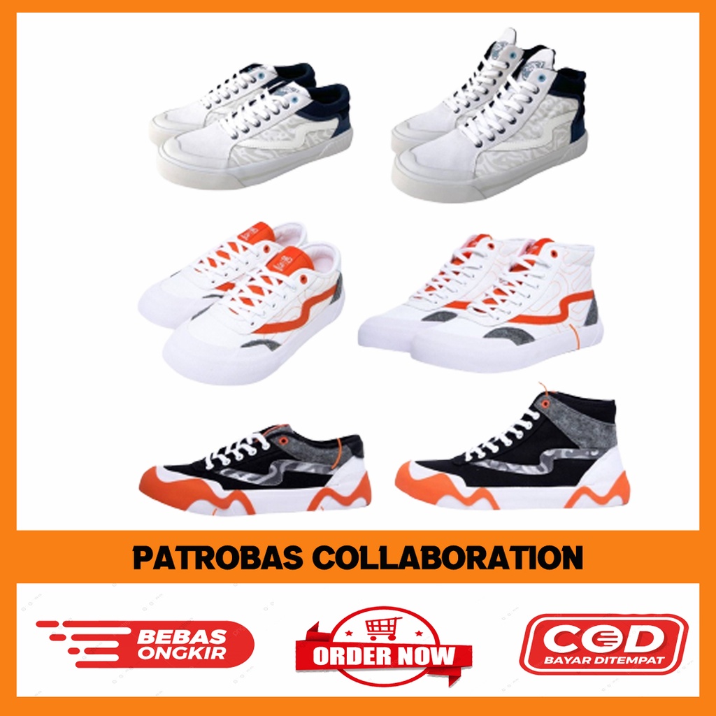 Sepatu Patrobas Evos Esprot / Patrobas Cleo White/ Patrobas Cleo Black Kolaborasi - Original (BNIB)