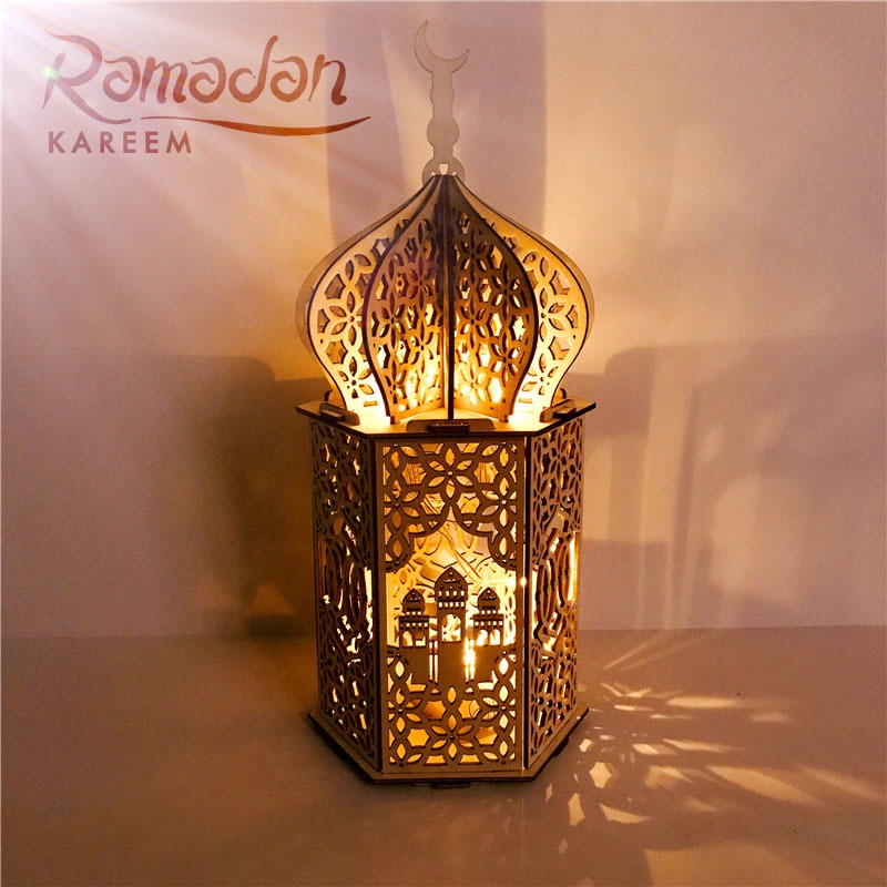 Lampu Dekor ISLAMIC MUSLIM / Puzzle kayu Ramadhan / LAmpu Dekorasi Rumah n HAmpers