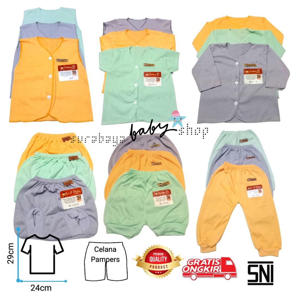 BAJU BAYI CELANA BAYI SETELAN BAYI BAJU BAYI NEWBORN BAJU BAYI BARU LAHIR ATASAN BAYI BAJU BAYI KADO MURAH BAJU BAYI LUCU BAJU BAYI SERI WARNA EKONOMIS GIFT SET WARNA SNI LUSIANA E