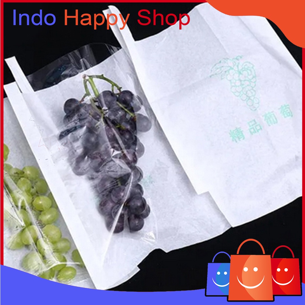 Pembungkus Anggur Buah Tembus Pandang Fruit Cover Transparan Anti Air Brongsong Buah Buahan 𝕀ℍ𝕊 789