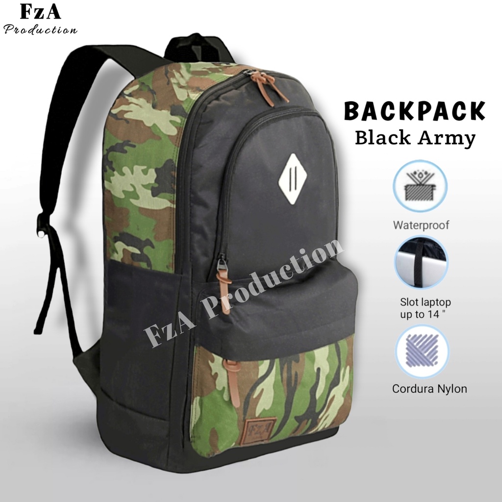 FzA Official - Tas Ransel Gendong Laptop Distro Sekolah Kuliah Pria Wanita Backpack Murah Original Tas Punggung Laptop -BASD