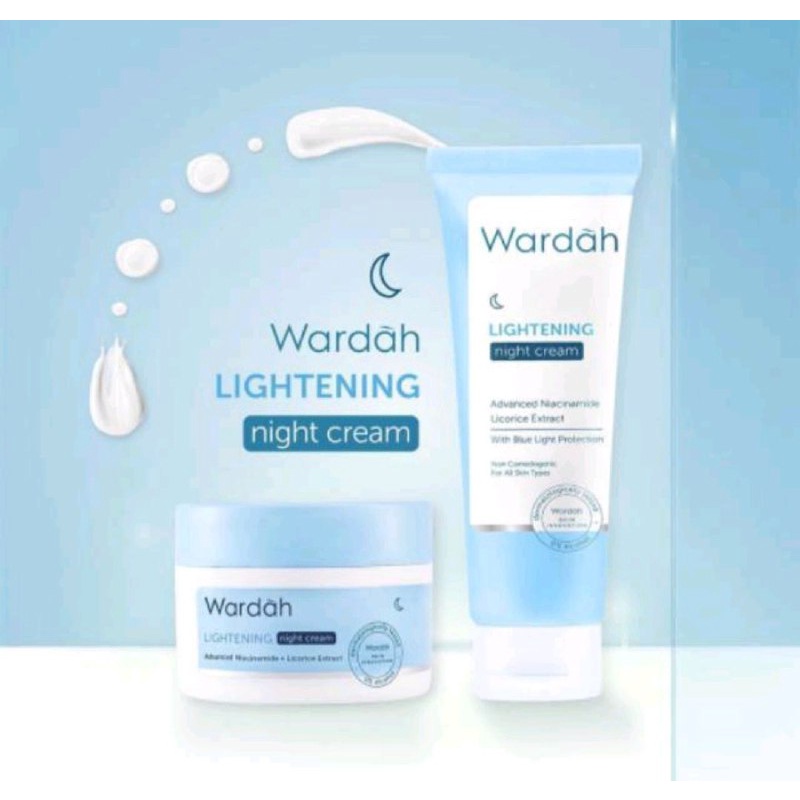 WARDAH LIGHTENING NIGHT CREAM KRIM WAJAH WARDAH NIACINAMIDE 20gr&amp;30gr