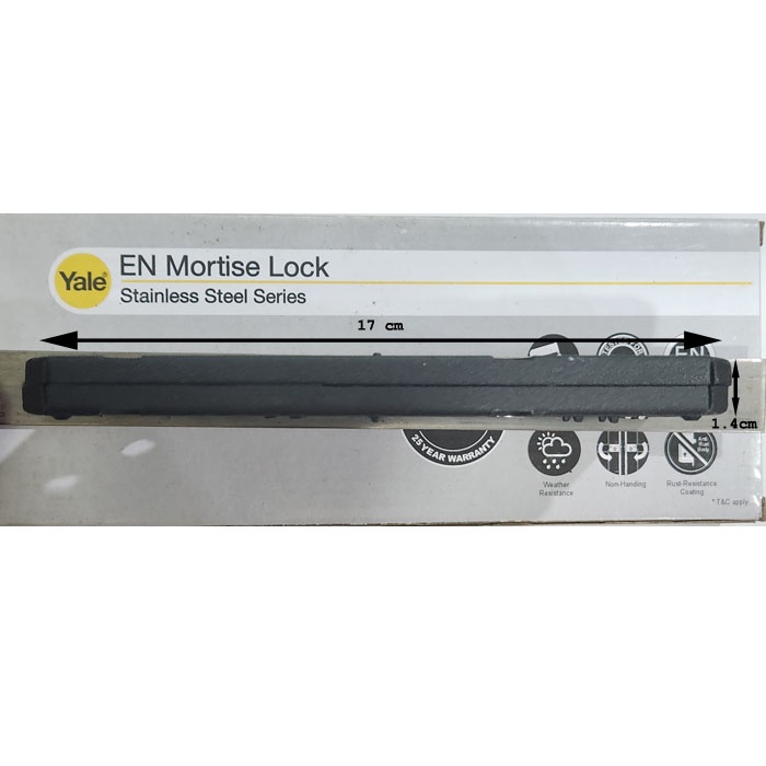 Yale 28P3-40 Mortise Lock 40mm Lock Case Body Kunci
