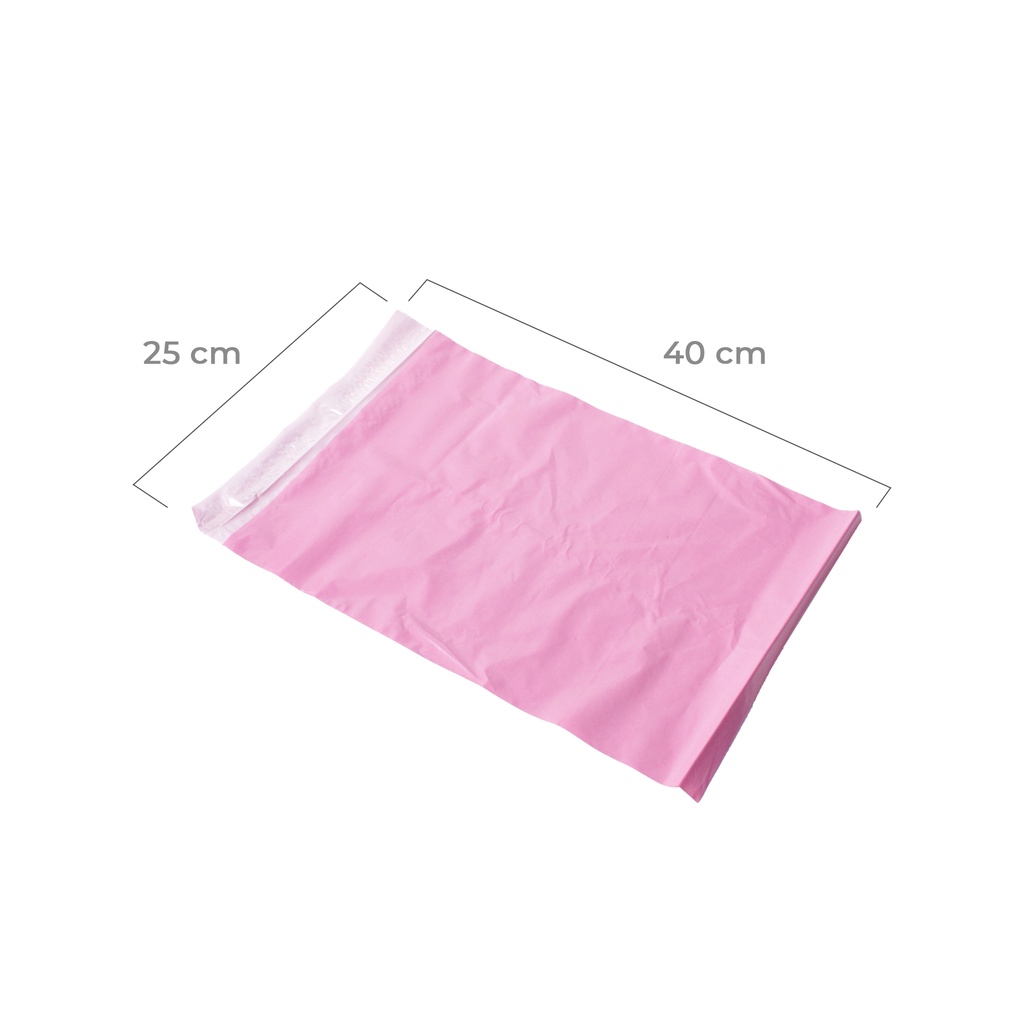 Plastik polymailer 25 x 40 Pink packaging Kantong Amplop isi 100 pcs