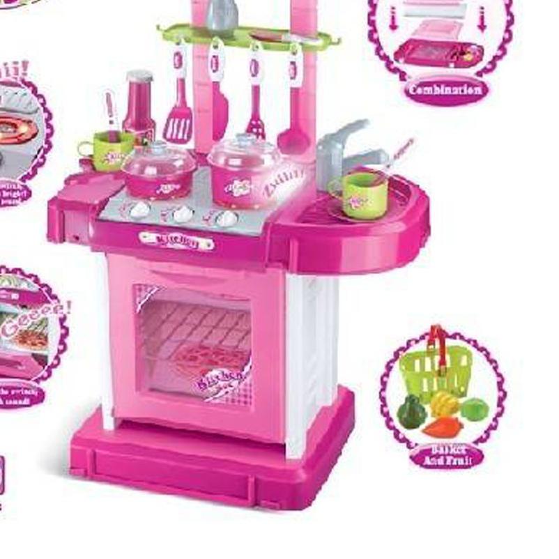 ➫ Mainan Anak Masak-Masakan Koper  Kitchen Set Pink ✰