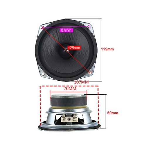 Speaker HI-FI 4Inch 25W Low Full Range Audio Speaker 4 Ohm 4&quot; 25Watt Spiker Box Kuping 4 Inch Suara Bagus Diy