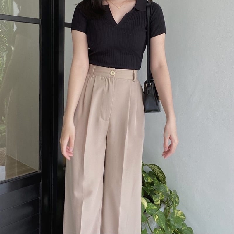 Shella Loose Pant - Celana Kulot Wanita Anti Kusut - Trousers Wanita - Celana Kantor Formal Casual