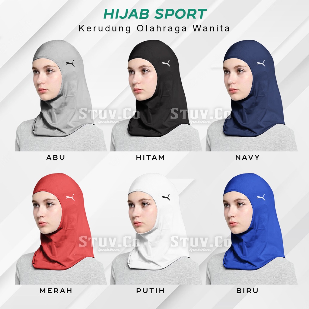 HIJAB SPORT JILBAB INSTAN KERUDUNG OLAHRAGA WANITA BAHAN SPANDEX PREMIUM