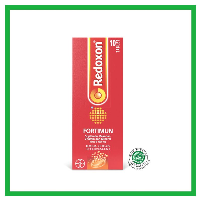 Redoxon Fortimun Vitamin dan Mineral Rasa Jeruk Tube Isi 10 Tablet Effervescent