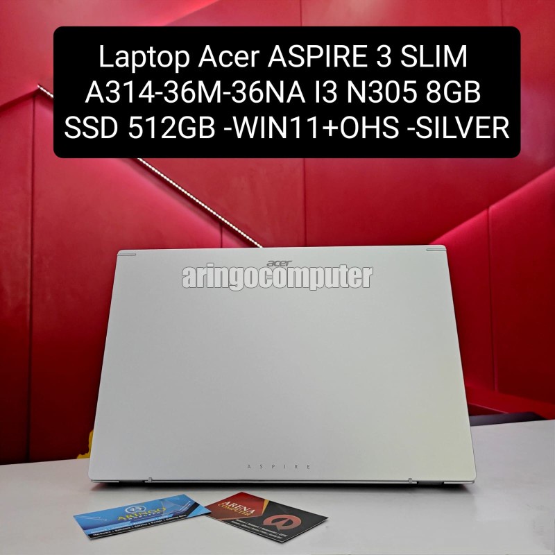 Laptop Acer ASPIRE 3 SLIM A314-36M-36NA I3 N305 8GB -SSD 512GB -WIN11+OHS -SILVER