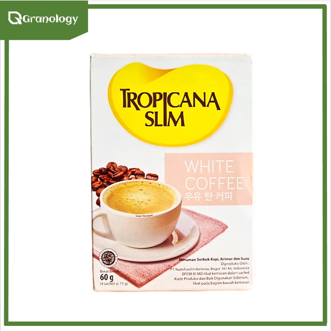 Tropicana Slim White Coffee Sugar Free Kopi Krimer 1 Box isi 4 Sachet