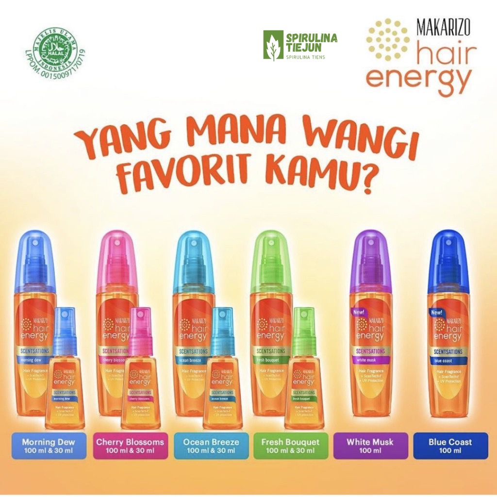 (BPOM) MAKARIZO HAIR ENERGY SCENTSATIONS + VITAMIN &amp; UV PROTECTION
