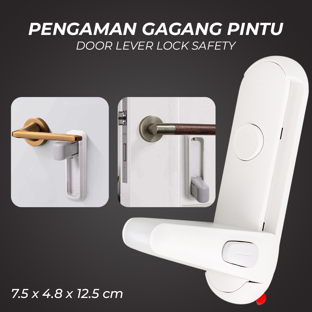 Pengaman Gagang Pintu Tempel Door Lever Lock Safety Child - 3M - Gray